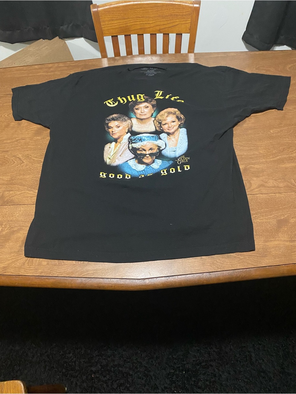 Thug Life Good as Gold Graphic Tee - Black